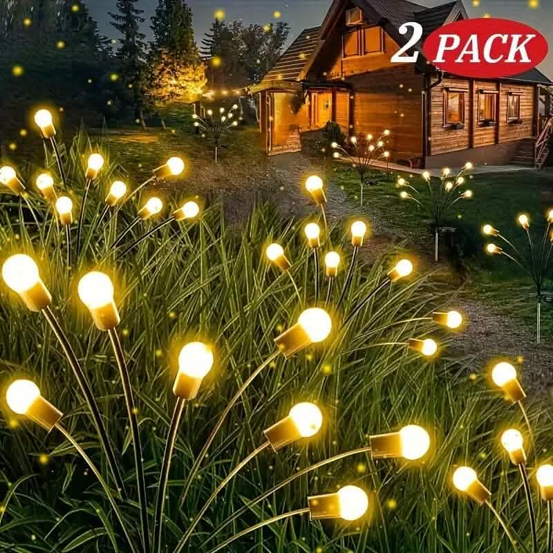 2er-Pack: 12-LED Solar-Gartenleuchten