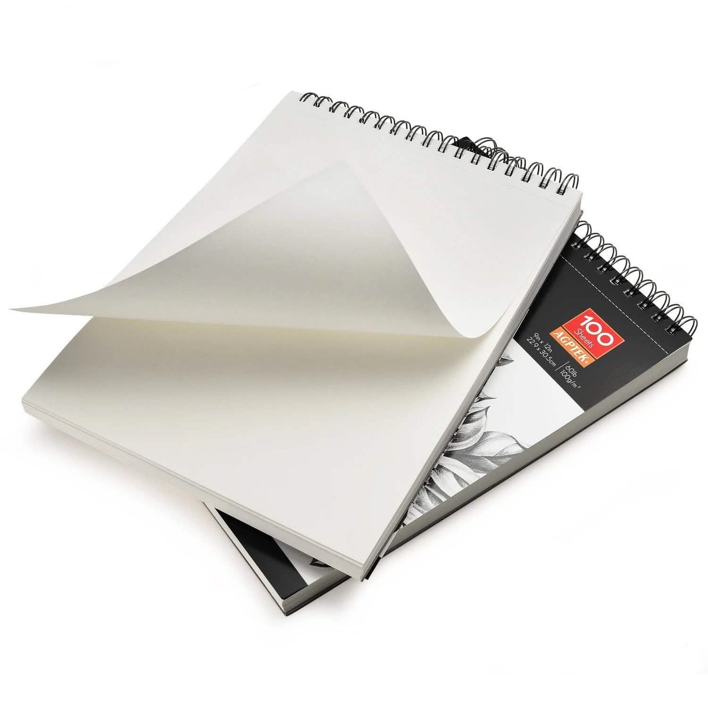 2er-Pack: 9x12" 100 Blatt Spiral-Skizzenblock