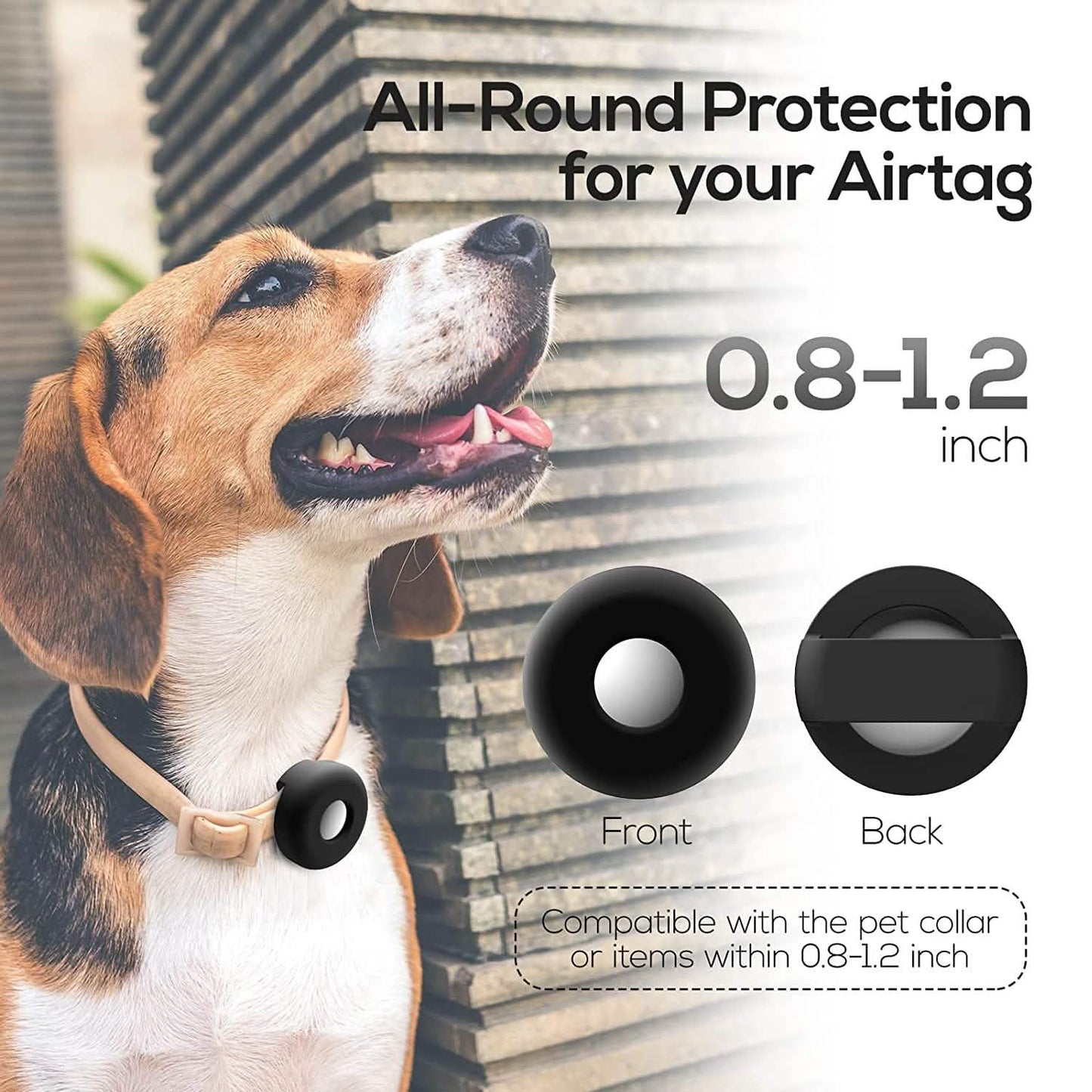 2er-Pack: Air Tag Halterung für Hundehalsband