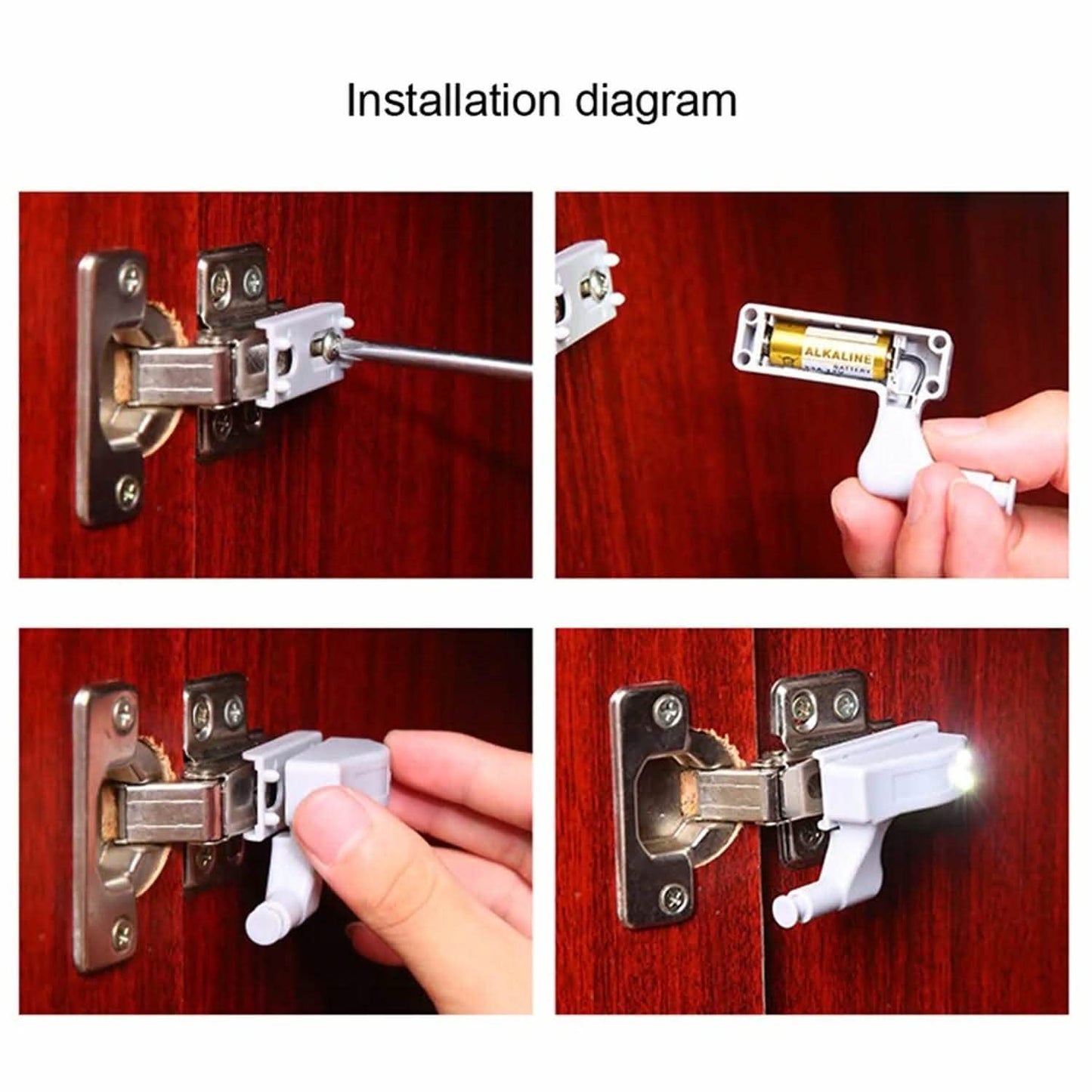 2er-Pack: Schrankscharnierlicht mit Induktion