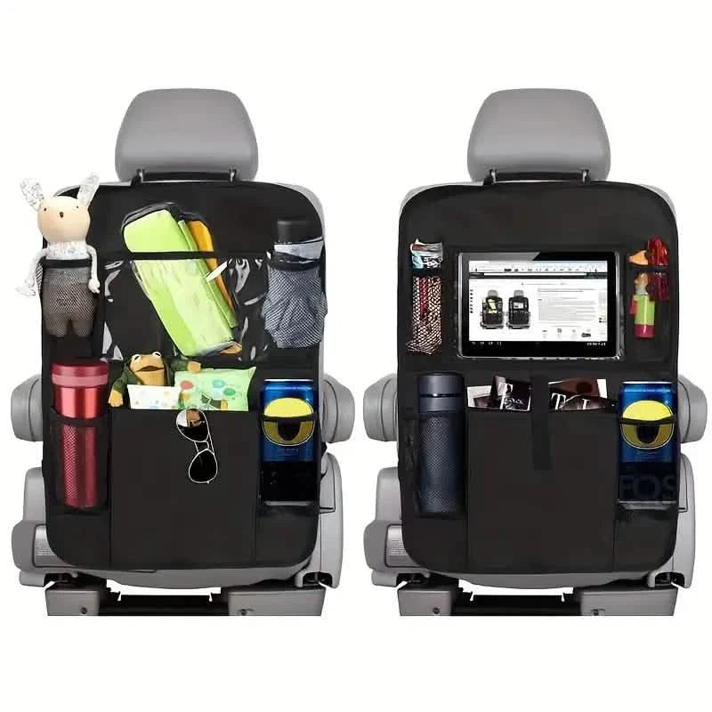 2er-Pack: Auto-Rücksitz-Organizer mit Touchscreen-Tablethalter