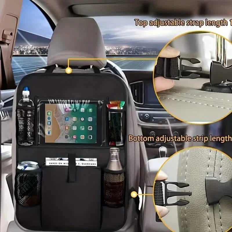 2er-Pack: Auto-Rücksitz-Organizer mit Touchscreen-Tablethalter