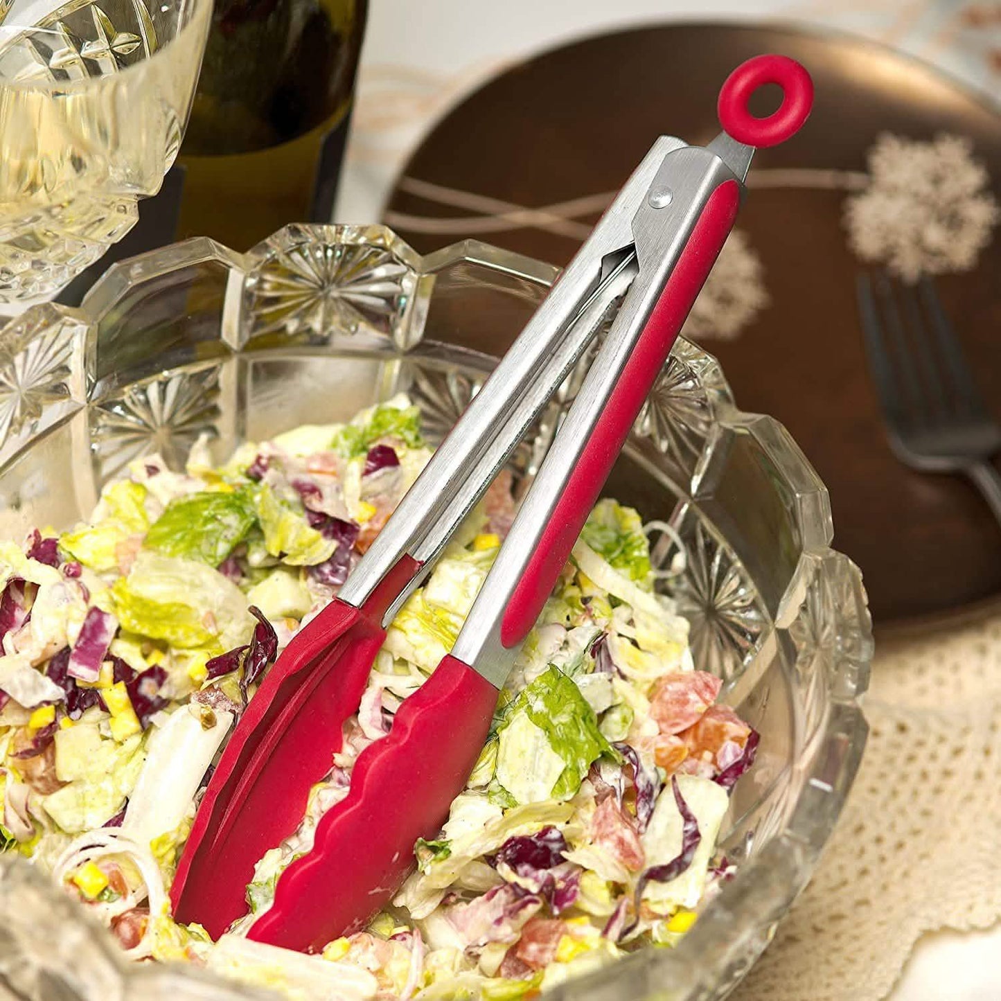 2er-Pack: Chef's Star Premium Silikon Küchenzangen