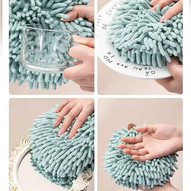 2er-Pack: Chenille-Handtücher