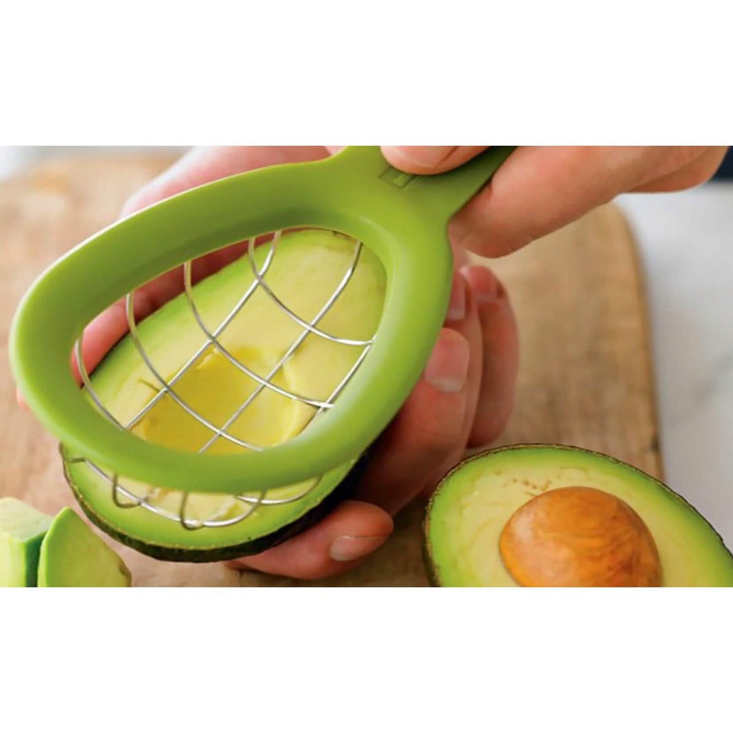 2er-Pack: Komplettes Avocado-Set zum Schneiden, Entkernen und Würfeln