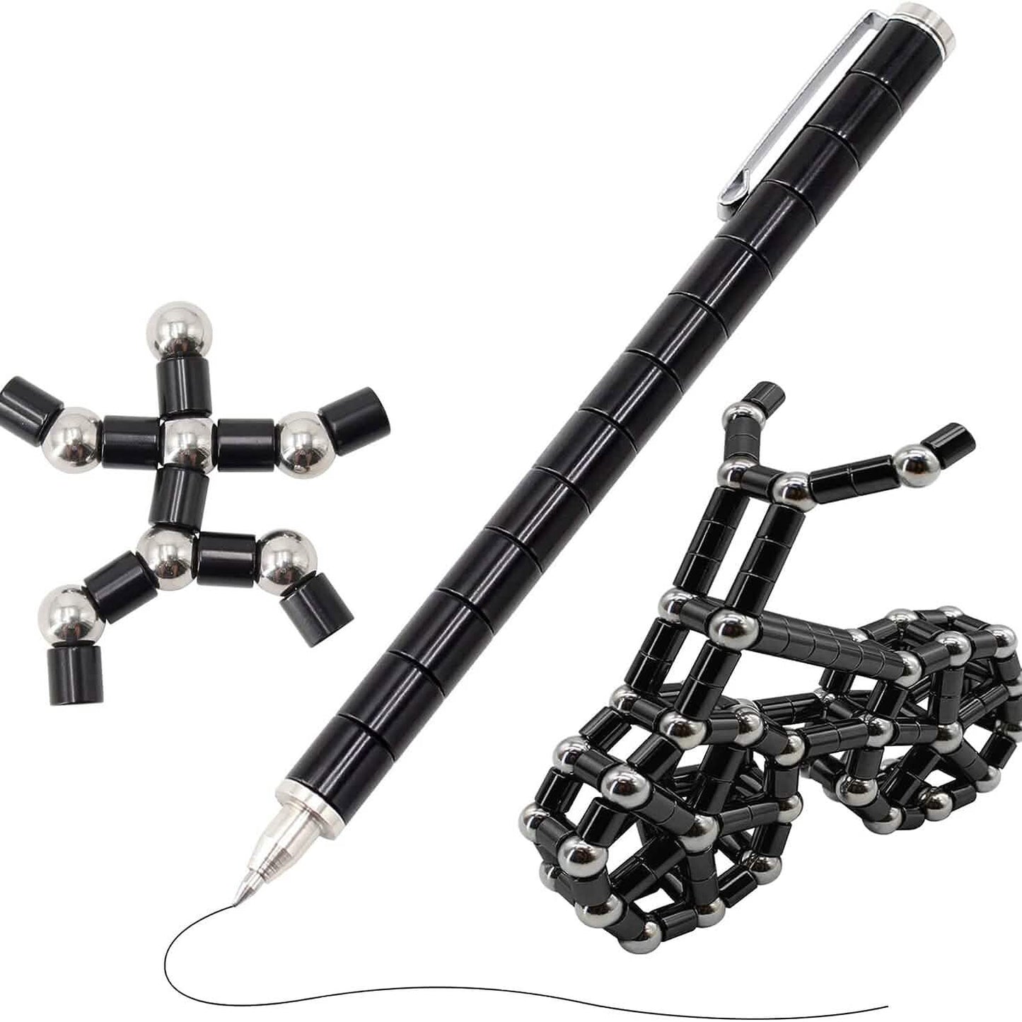 2er-Pack: Dekompression Magnet Metall Kugelschreiber