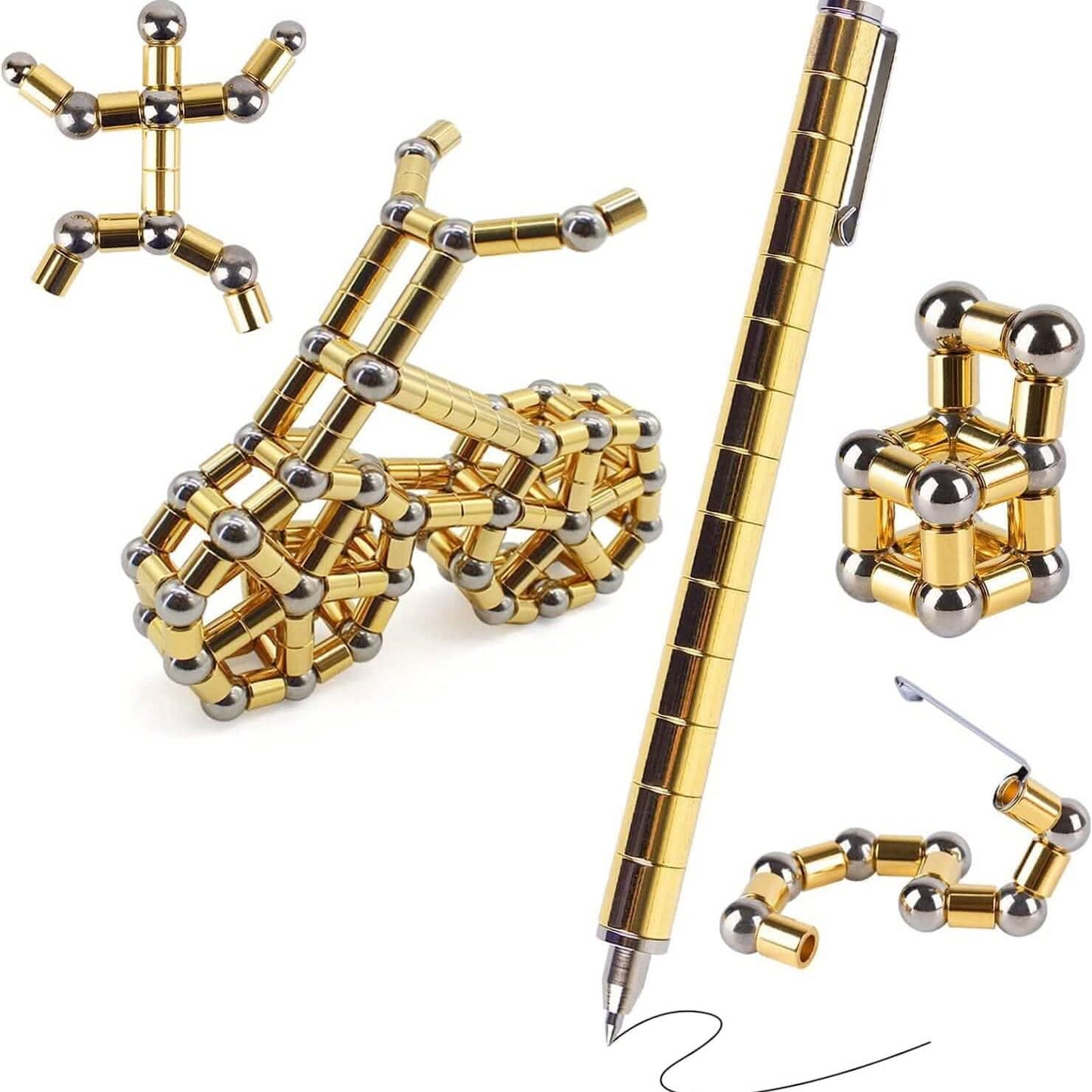 2er-Pack: Dekompression Magnet Metall Kugelschreiber
