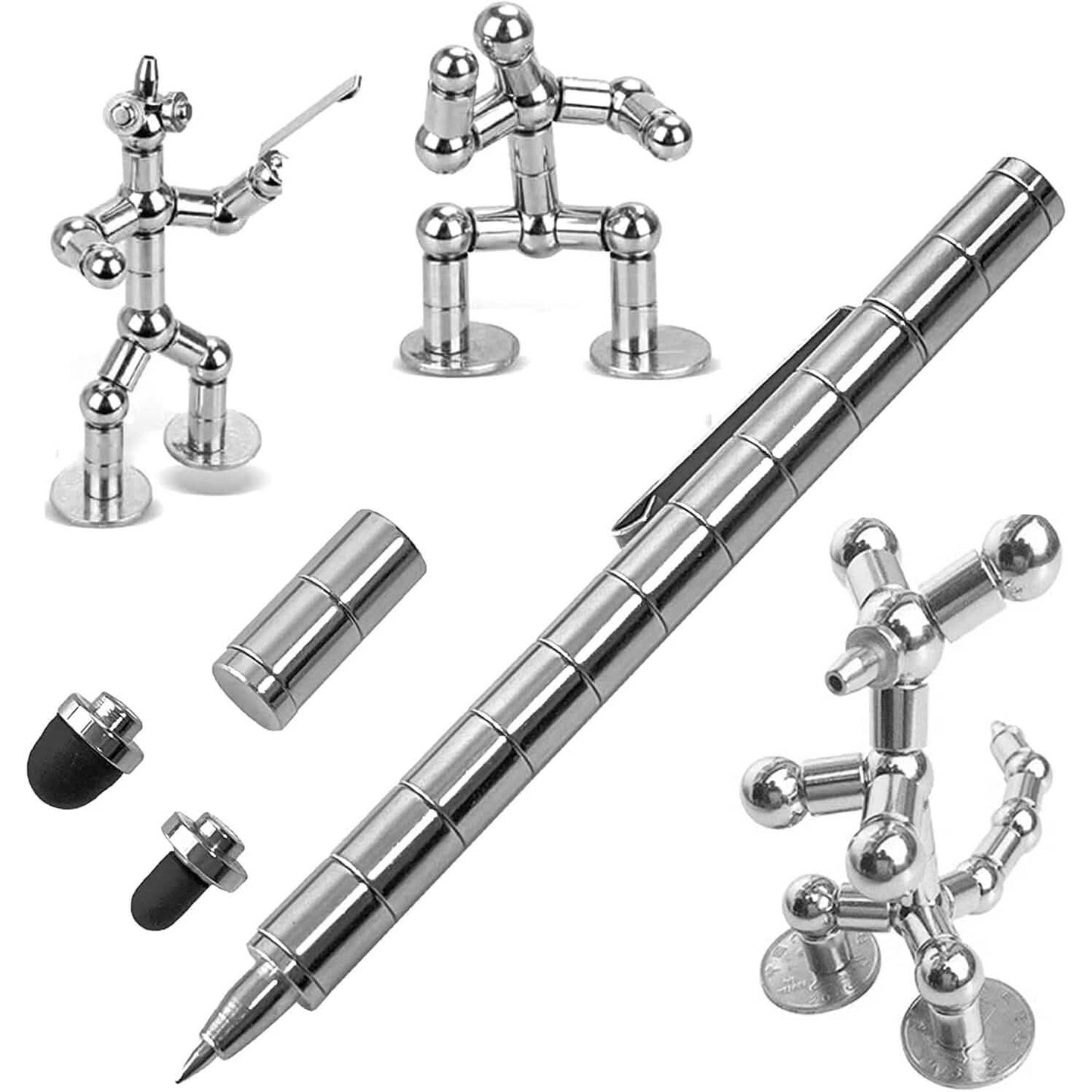 2er-Pack: Dekompression Magnet Metall Kugelschreiber