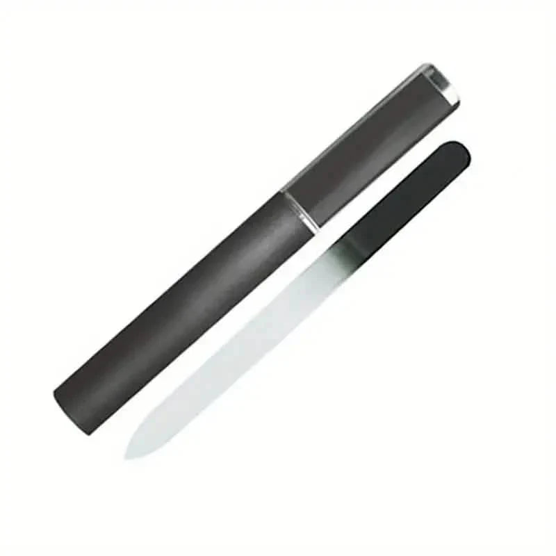 2er-Pack: Doppelseitige geätzte Glasnagelfeile mit Etui