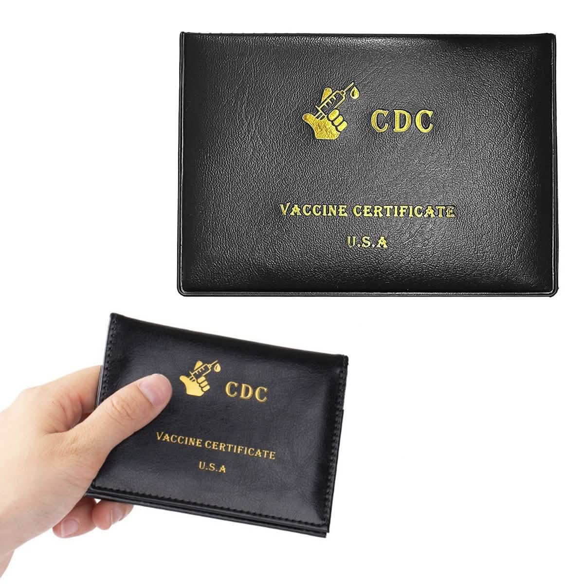 2er-Pack: Impfpasshülle aus Kunstleder für CDC-Impfkarten