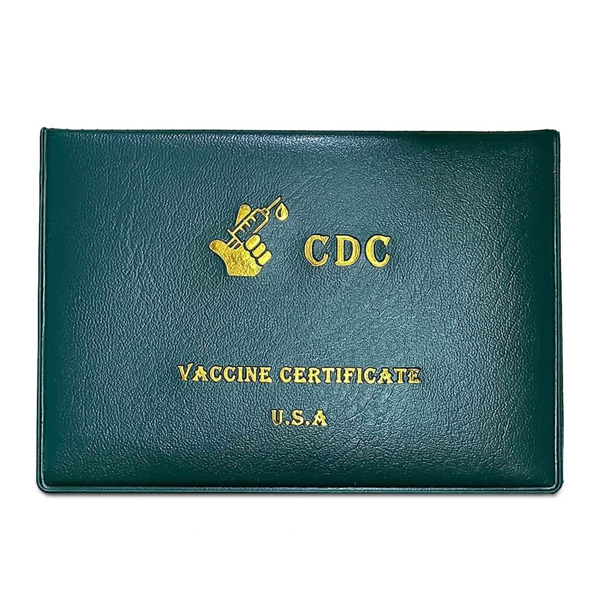 2er-Pack: Impfpasshülle aus Kunstleder für CDC-Impfkarten