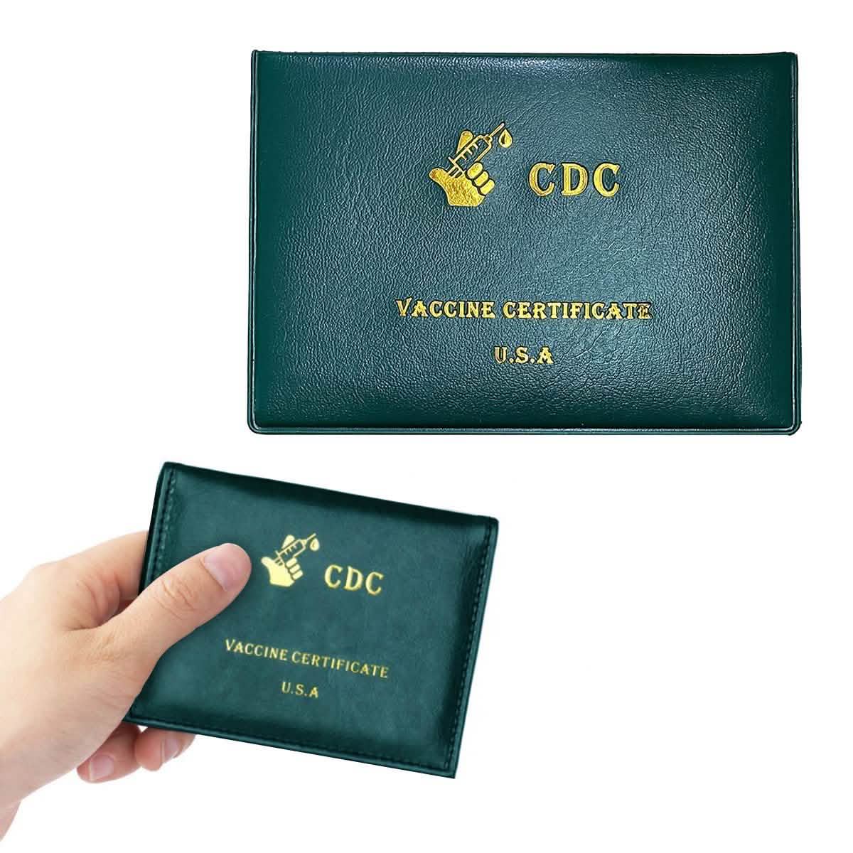 2er-Pack: Impfpasshülle aus Kunstleder für CDC-Impfkarten