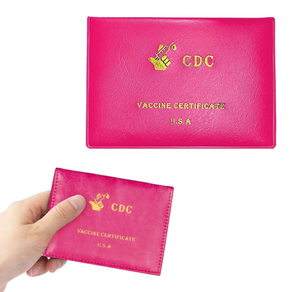 2er-Pack: Impfpasshülle aus Kunstleder für CDC-Impfkarten