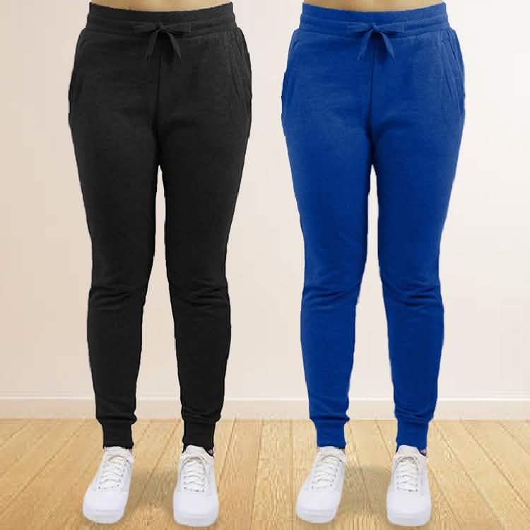 2er-Pack: Galaxy By Harvic Damen Fleece-Jogginghosen aus schwerem Material