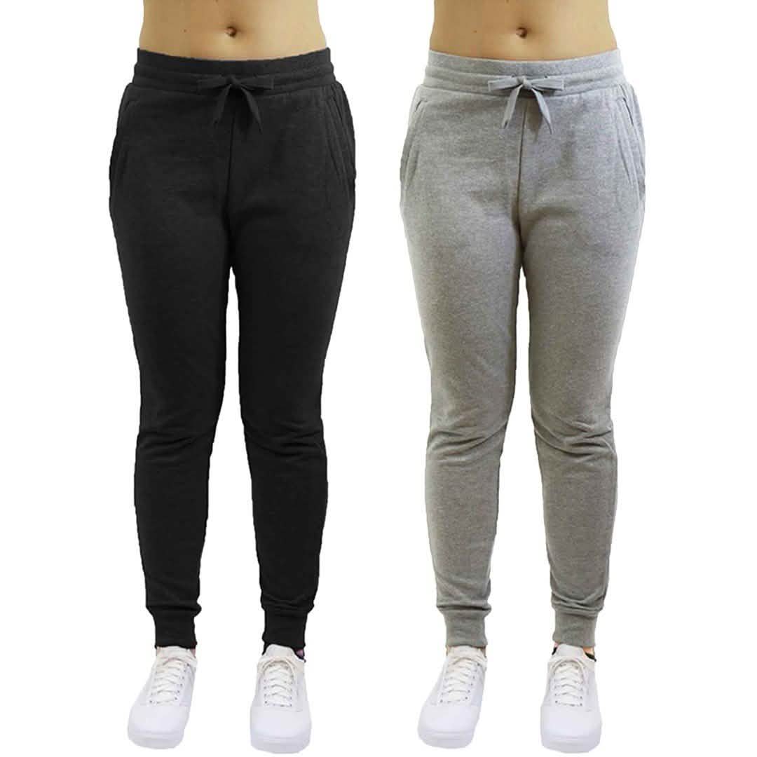 2er-Pack: Galaxy By Harvic Damen Fleece-Jogginghosen aus schwerem Material