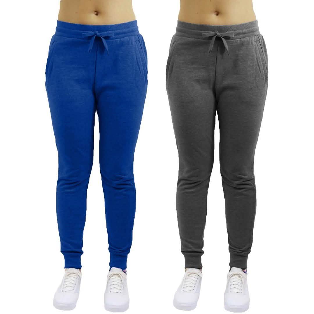 2er-Pack: Galaxy By Harvic Damen Fleece-Jogginghosen aus schwerem Material