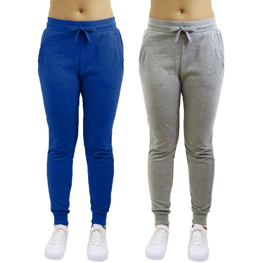 2er-Pack: Galaxy By Harvic Damen Fleece-Jogginghosen aus schwerem Material
