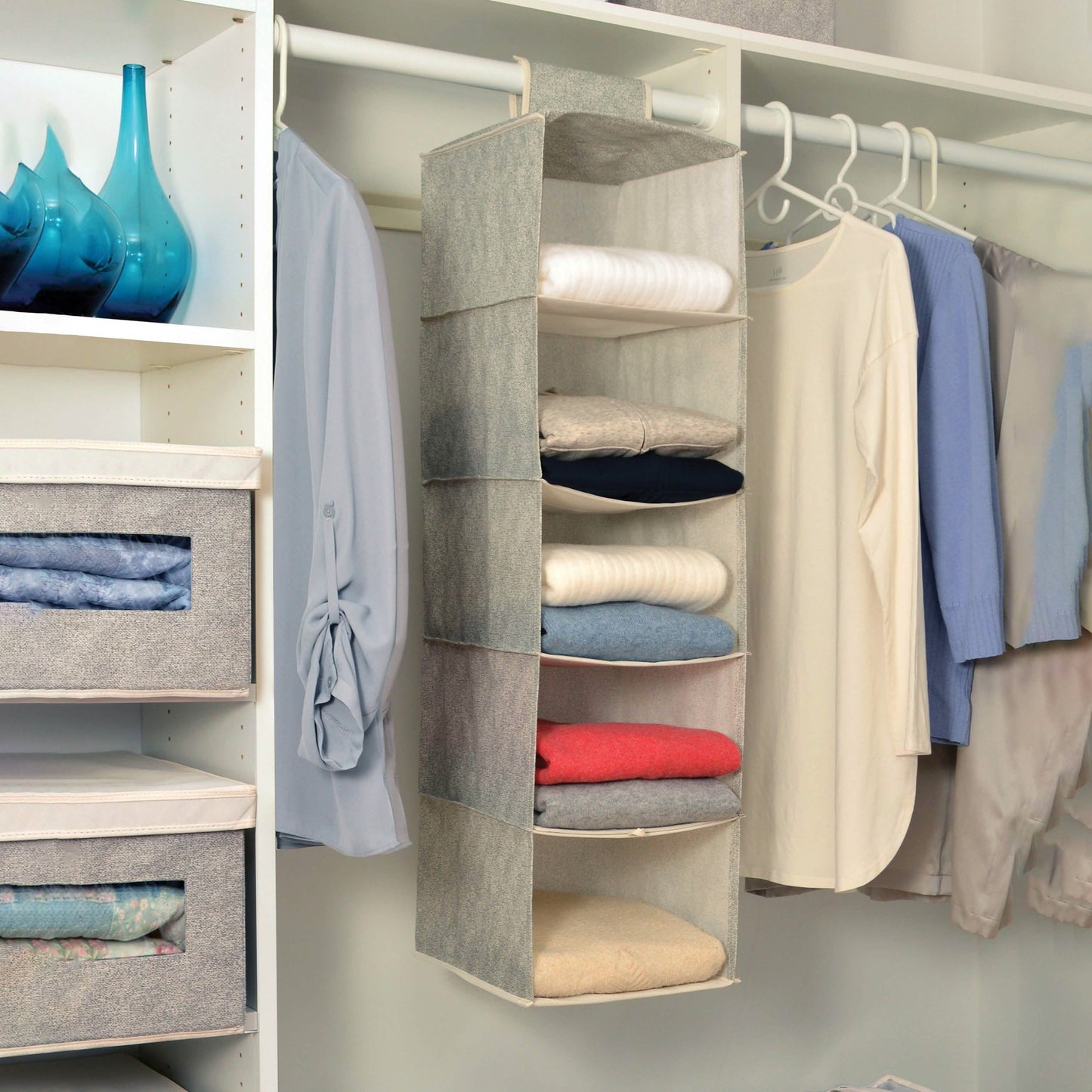 2er-Pack: Hängender Kleiderschrank-Organizer