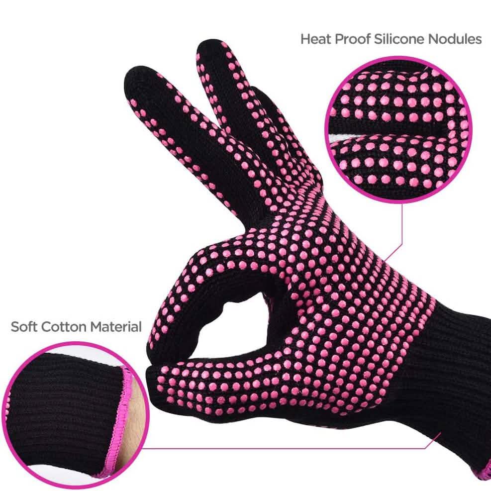 2er-Pack: Hitzebeständige Handschuhe mit Silikonnoppen