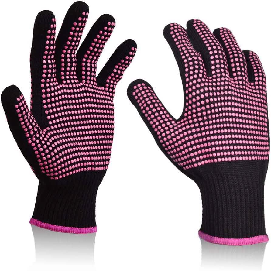 2er-Pack: Hitzebeständige Handschuhe mit Silikonnoppen