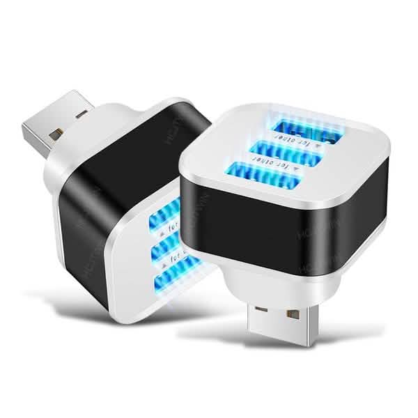 2er-Pack: High-Speed USB HUB 3-Port-Splitter