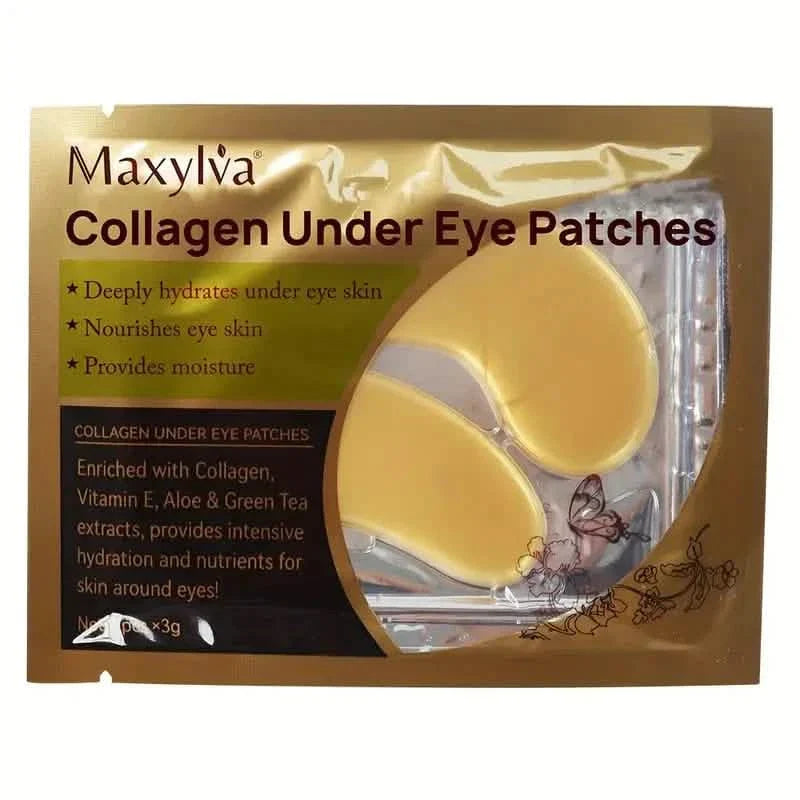 2er-Pack: Feuchtigkeitsspendende Augenpflege Unter-Augen-Kristallmaske Goldene Augenpads Für Damen und Herren