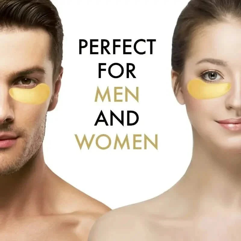 2er-Pack: Feuchtigkeitsspendende Augenpflege Unter-Augen-Kristallmaske Goldene Augenpads Für Damen und Herren