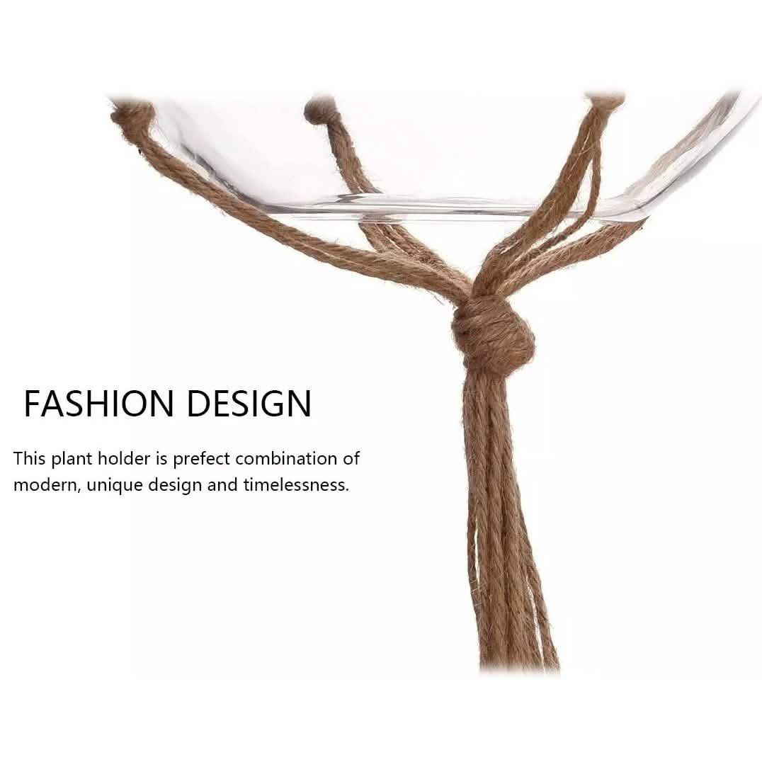 2er-Pack: Hängender Makramee-Pflanzenaufhänger für drinnen und draußen