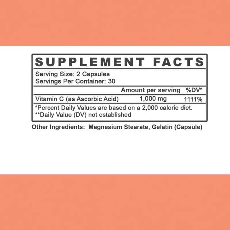 2er-Pack: Reines Vitamin C 1.000 mg zur Unterstützung eines gesunden Immunsystems, Antioxidans