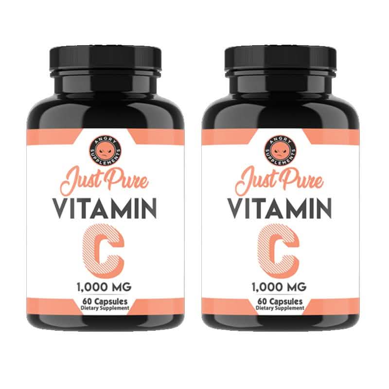 2er-Pack: Reines Vitamin C 1.000 mg zur Unterstützung eines gesunden Immunsystems, Antioxidans