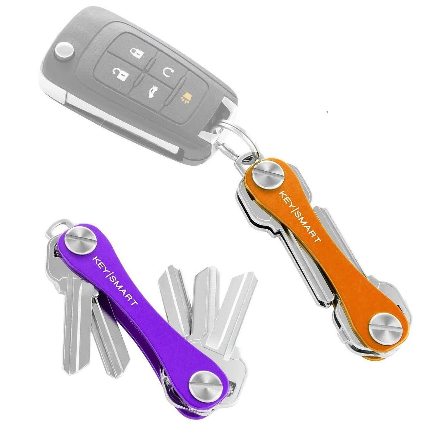 2er-Pack: KeySmart Kompakte, erweiterbare Schlüsselhalter