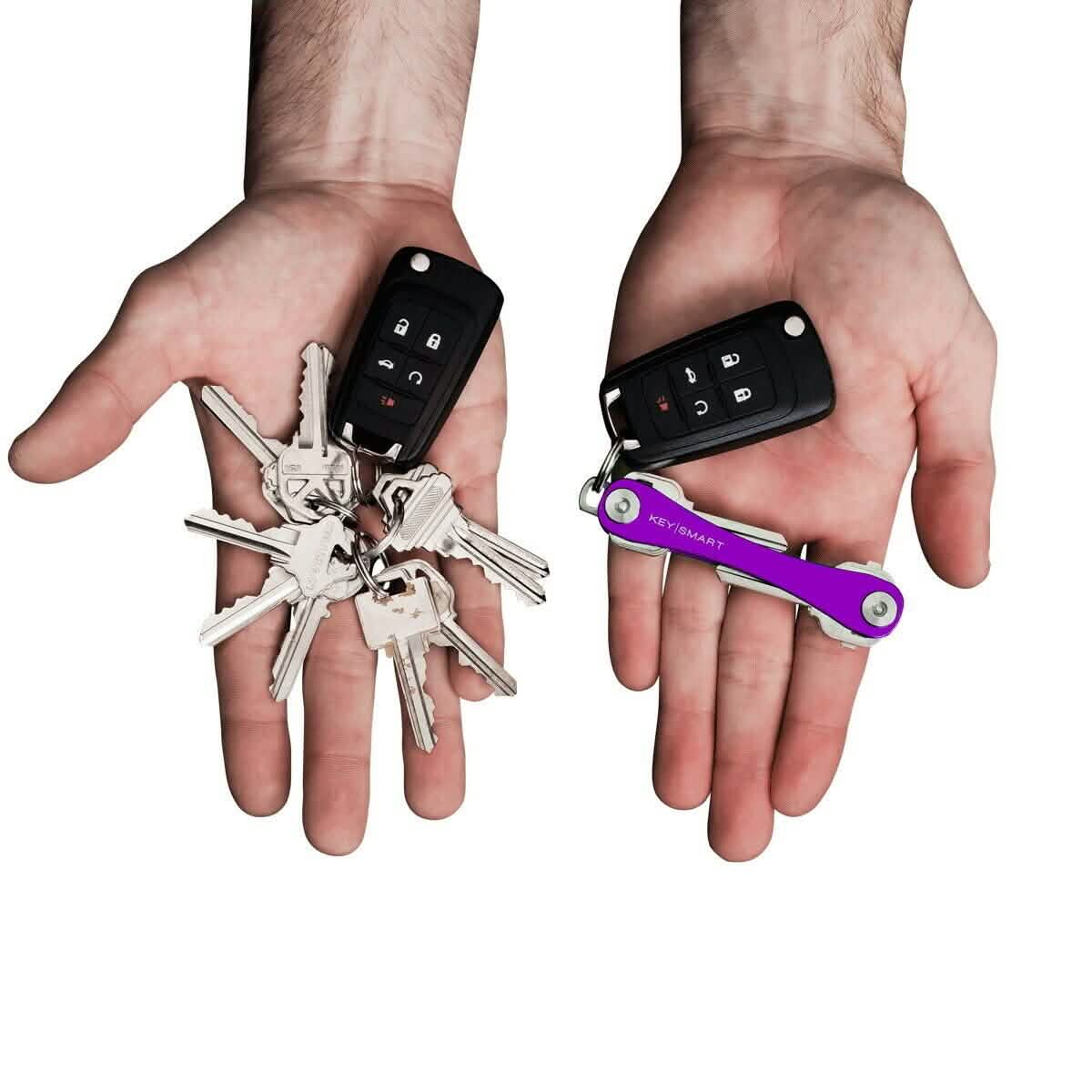 2er-Pack: KeySmart Kompakte, erweiterbare Schlüsselhalter
