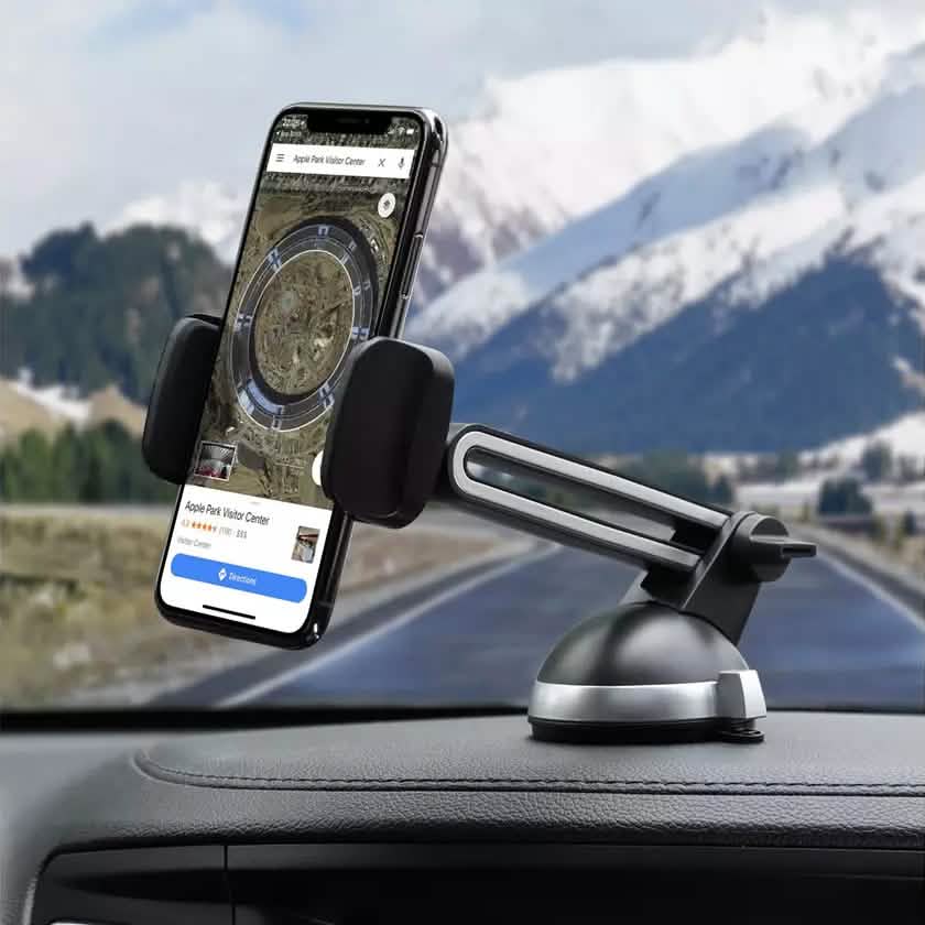 2er-Pack: Ausziehbare LAX Auto-Halterung für Mobiltelefone mit verstellbarer Klemme