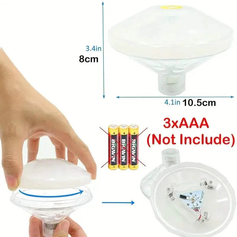 2er-Pack: LED-Farbwechsel-Schwimmpoolleuchten mit 8 Beleuchtungsmodi