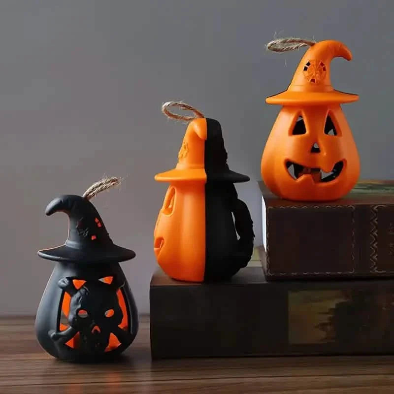 2er-Pack: LED-Lampe Halloween Kürbislicht