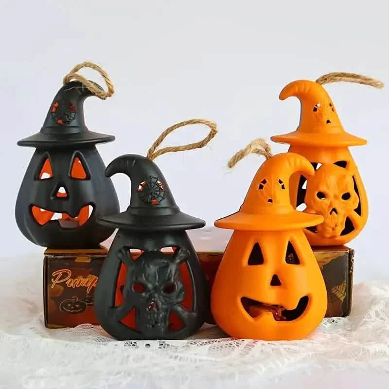 2er-Pack: LED-Lampe Halloween Kürbislicht