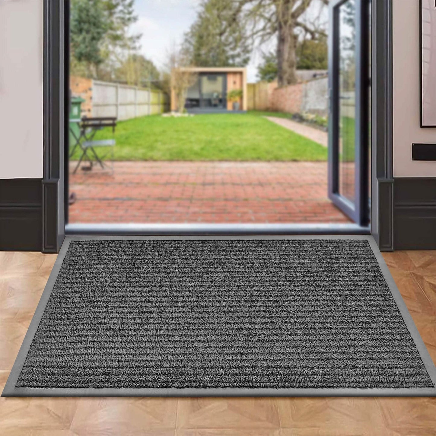 2er-Pack: Lux Decor Collection 30'' x 17'' rutschfeste Fußmatten für den Eingangsbereich, Paar, für drinnen und draußen