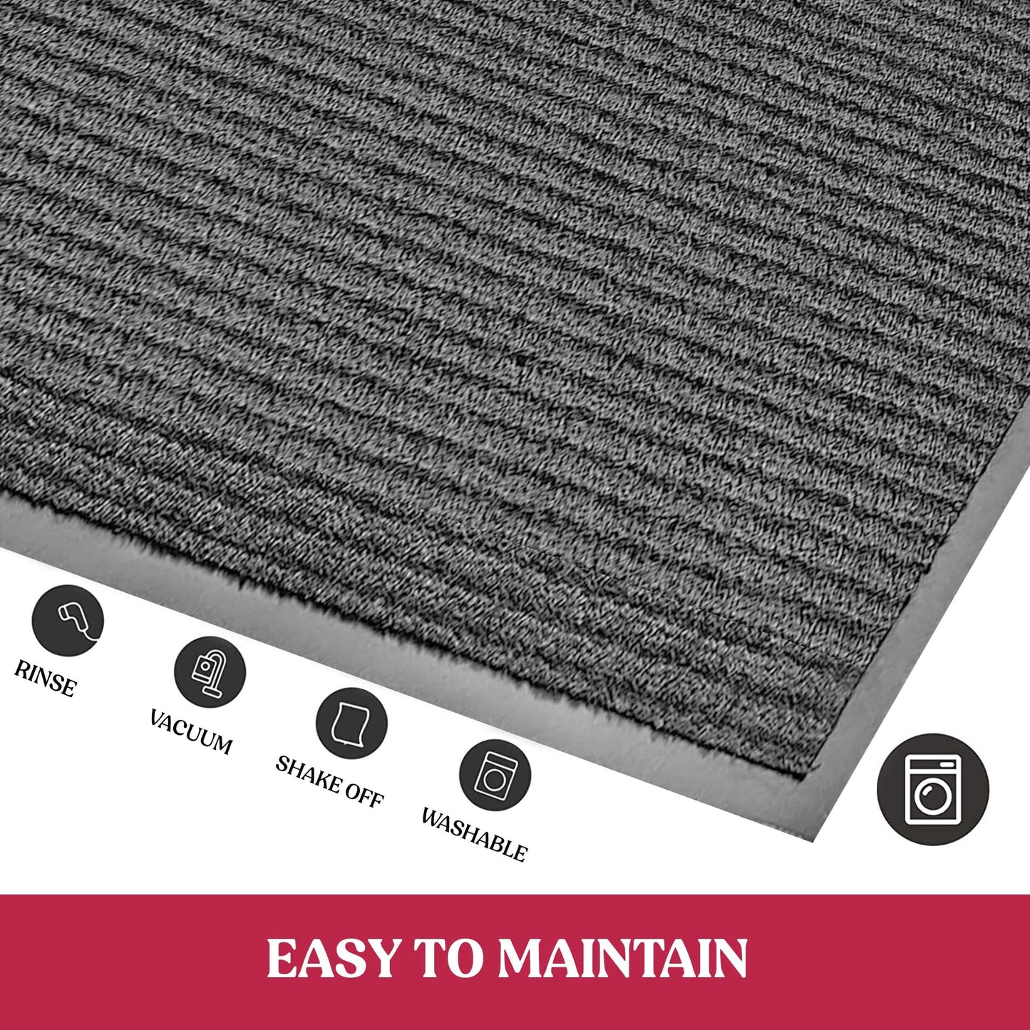 2er-Pack: Lux Decor Collection 30'' x 17'' rutschfeste Fußmatten für den Eingangsbereich, Paar, für drinnen und draußen