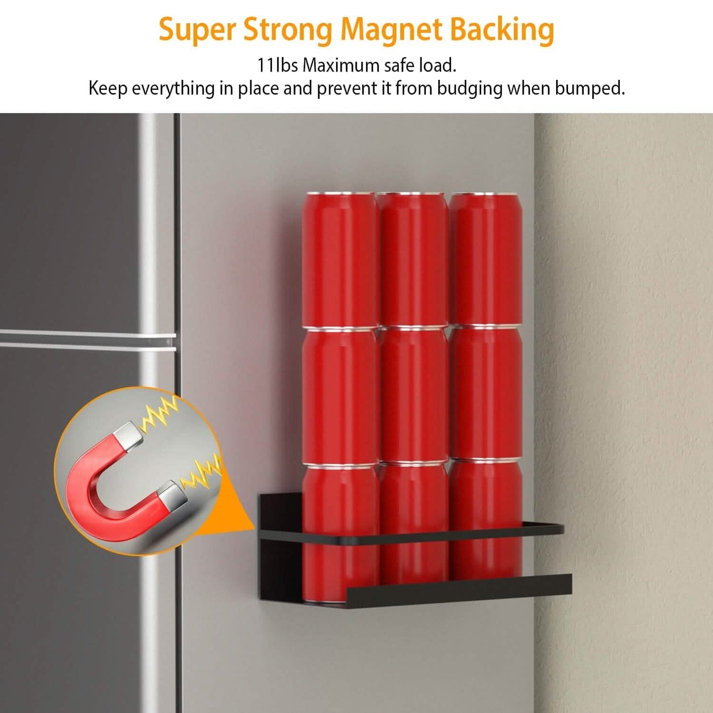2er-Pack: Magnetischer Gewürzregal-Organizer