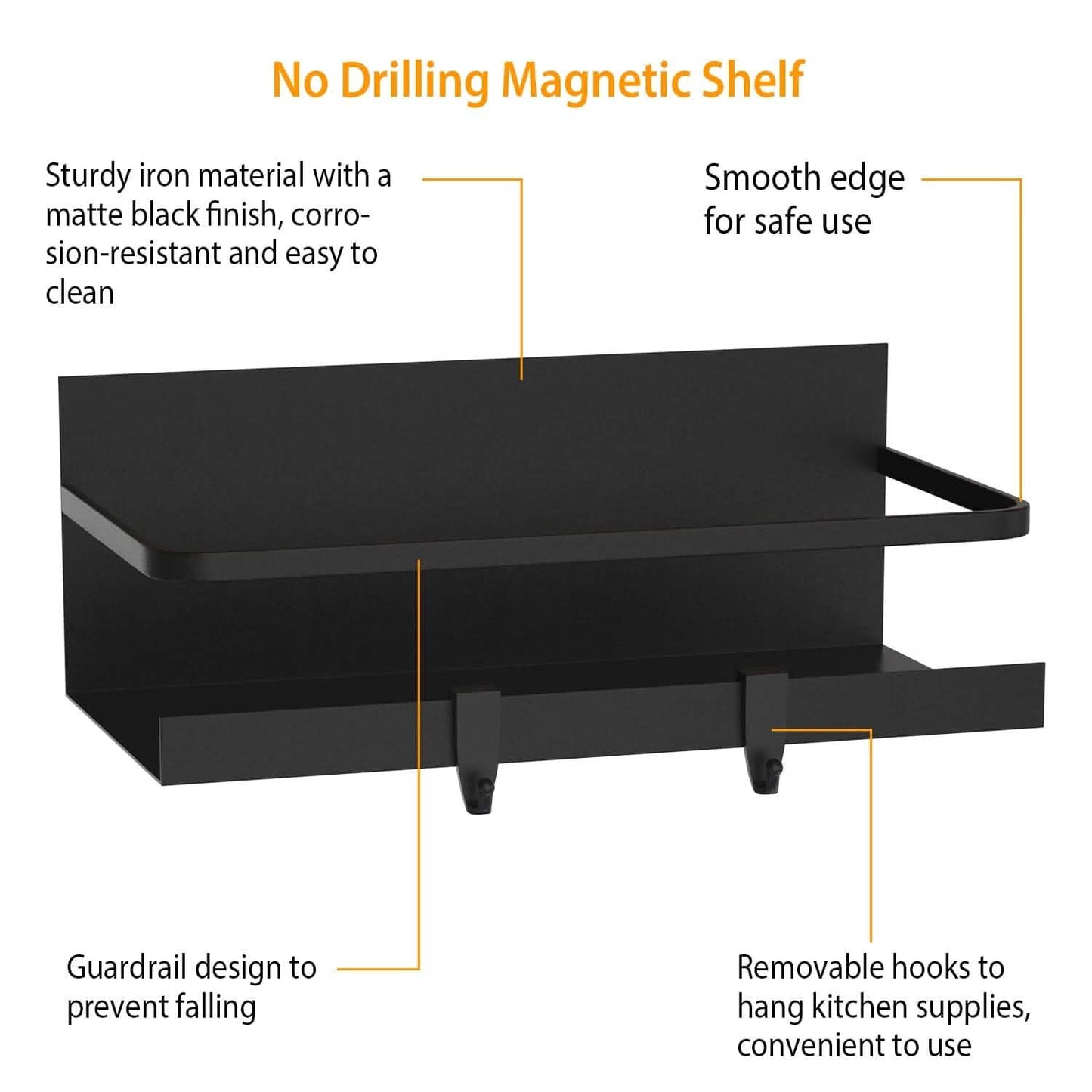 2er-Pack: Magnetischer Gewürzregal-Organizer