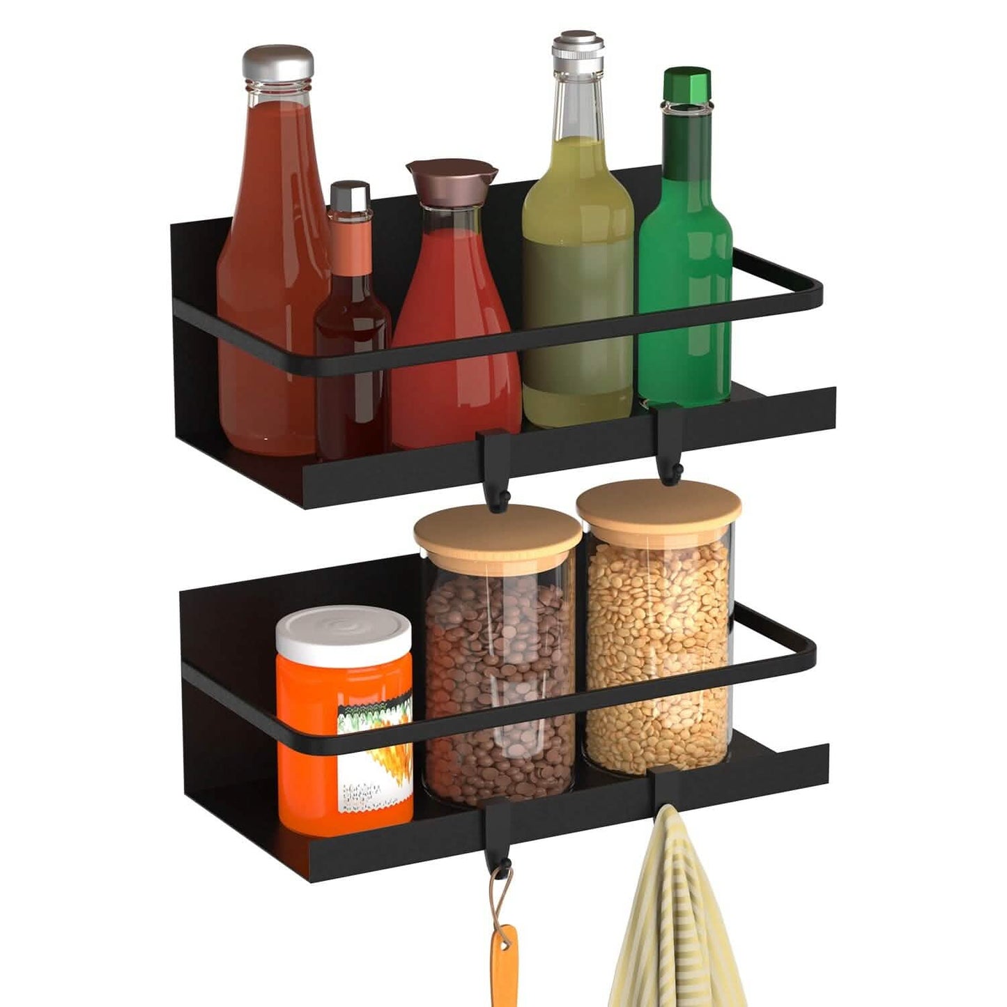 2er-Pack: Magnetischer Gewürzregal-Organizer