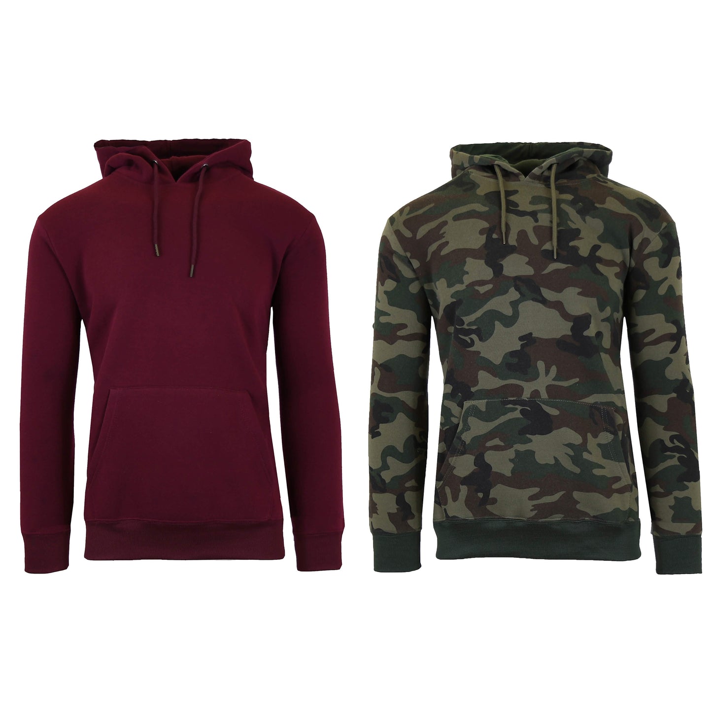 2er-Pack: Fleece-Kapuzenpullover für Herren und Damen