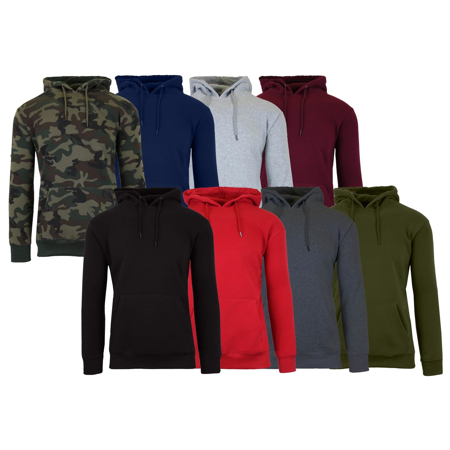 2er-Pack: Fleece-Kapuzenpullover für Herren und Damen