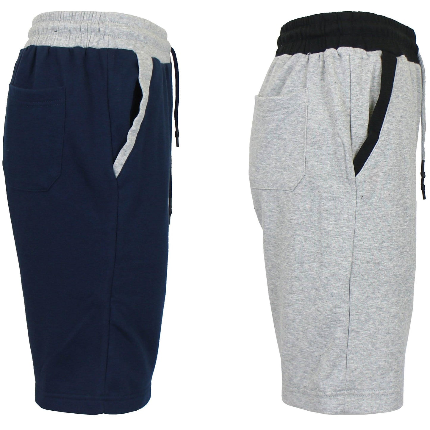 2er-Pack French Terry Joggershorts für Herren mit regulären Taschen