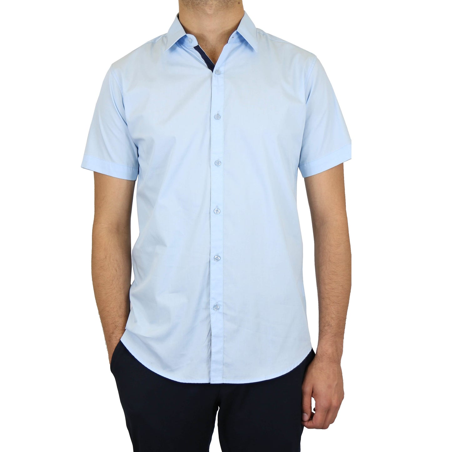 2er-Pack: Herren Slim Fit Kurzarm Hemden