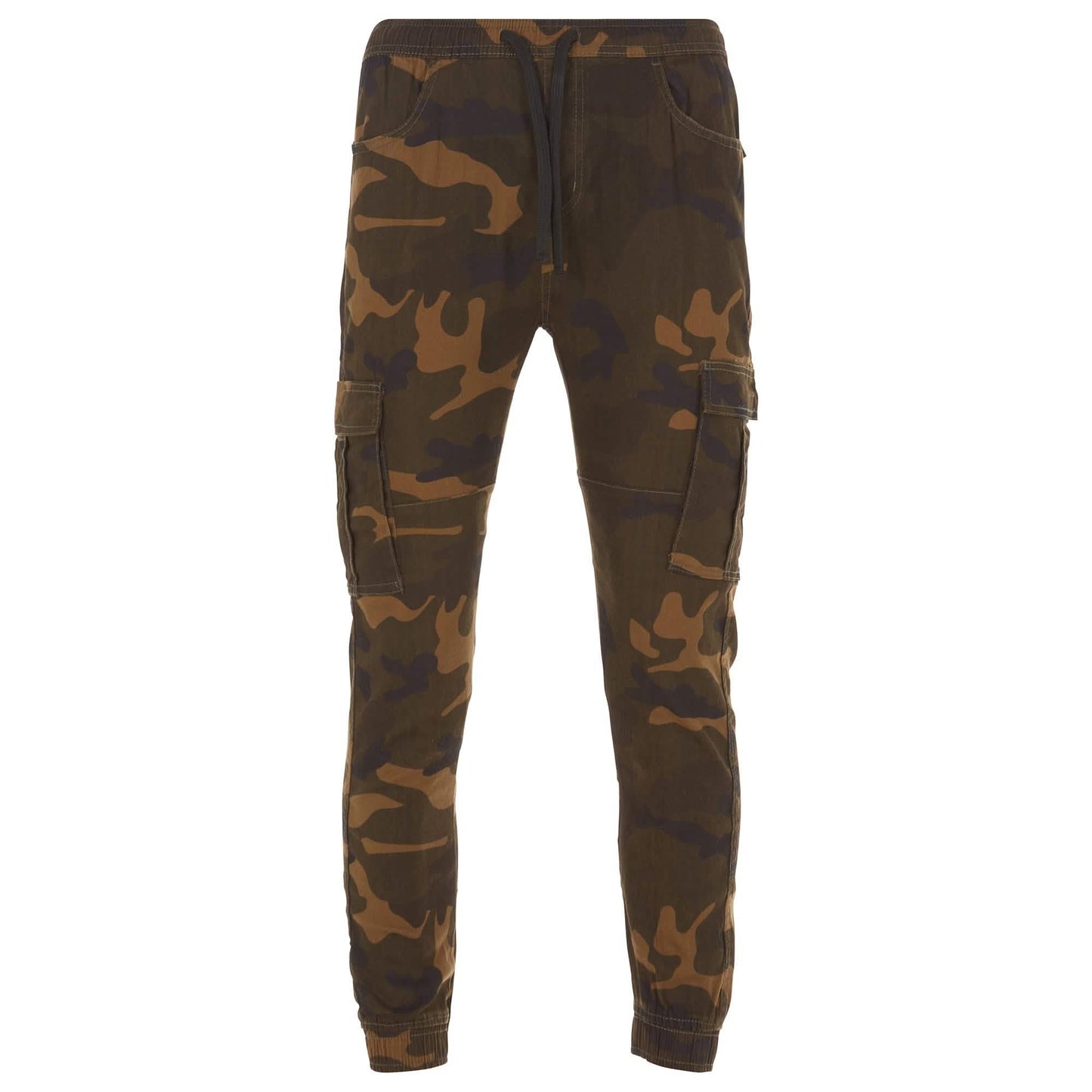 2er-Pack: Elastische Camo-Cargohosen für Herren