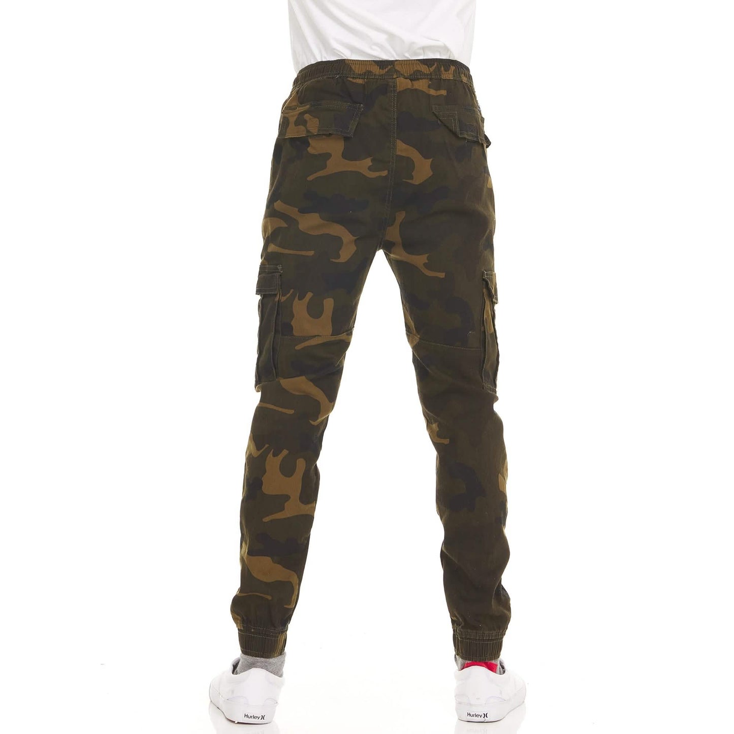 2er-Pack: Elastische Camo-Cargohosen für Herren