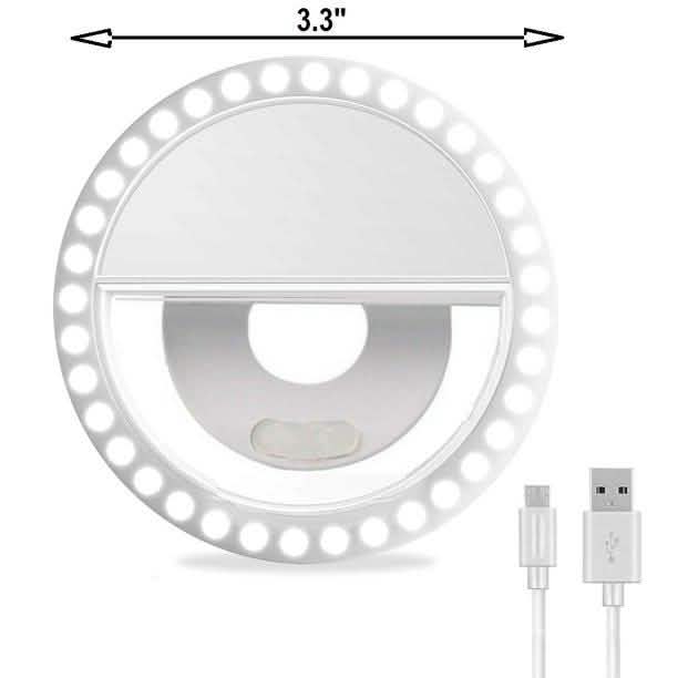 2er-Pack: Mobiles Ringlicht, tragbares Selfie-LED-Ringlicht, Kamera-Blitz