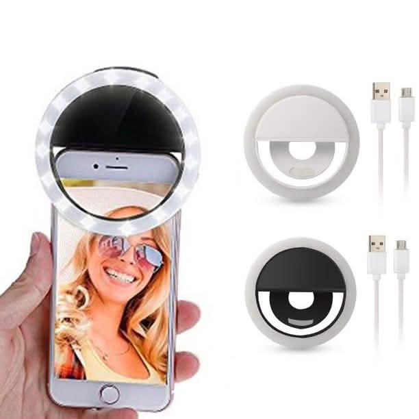2er-Pack: Mobiles Ringlicht, tragbares Selfie-LED-Ringlicht, Kamera-Blitz