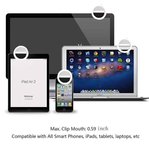 2er-Pack: Mobiles Ringlicht, tragbares Selfie-LED-Ringlicht, Kamera-Blitz